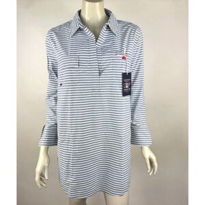 Vineyard Vines Performance Americas Cup Harbor Shirt Women 12 NWT $128 3/4Sleeve
